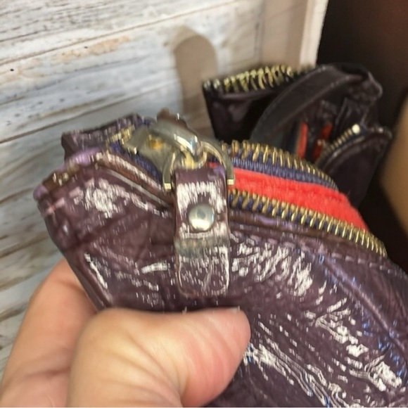 Kate Spade GUC+ Purple Croc Embossed Patent Leather Noelle Shoulder Bag - Picture 3 of 14